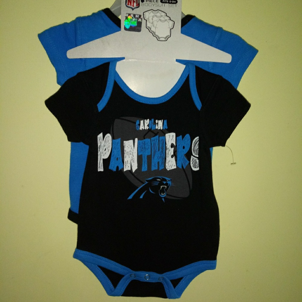 Set of two Carolina Panthers bodysuit